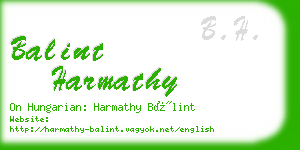 balint harmathy business card